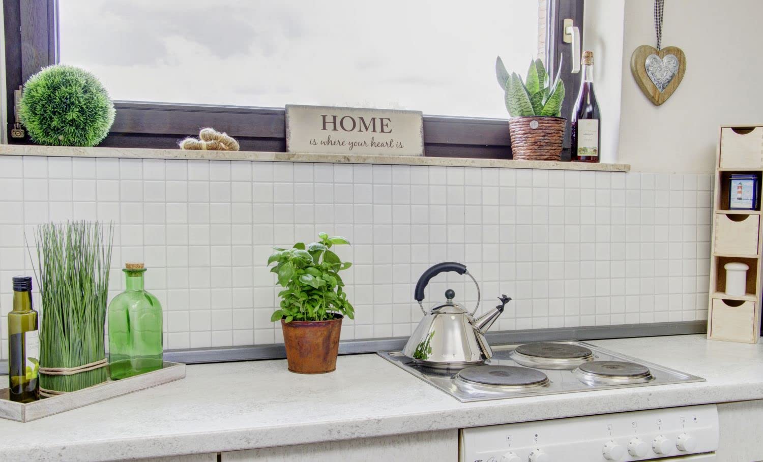 Piastrelle Mosaico Vetro Bianco 20x20mm - Foglio 327x305mm Per Bagno, Cucina, Pavimenti E Pareti - Foto 3