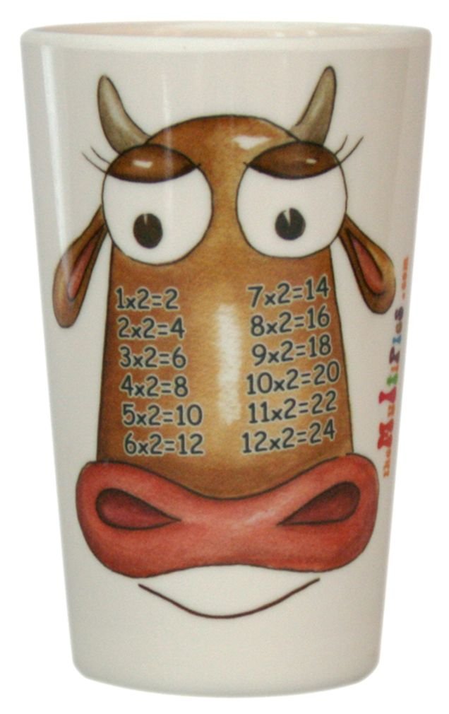 Times Table Dinnerware Madame Two Moos 8 oz Melamine Tumbler