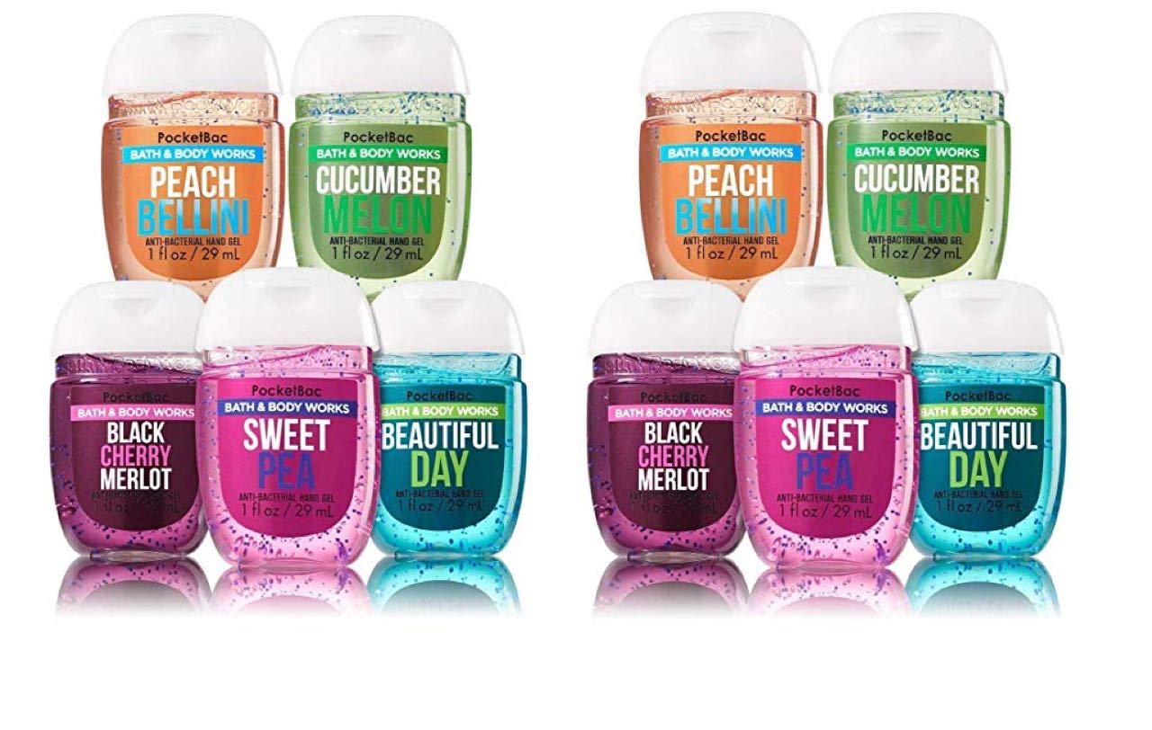 Bath & Body Works - 'Classic Faves' Pocketbac Bundle of 10 Antibacterial Hand Sanitizer Gel