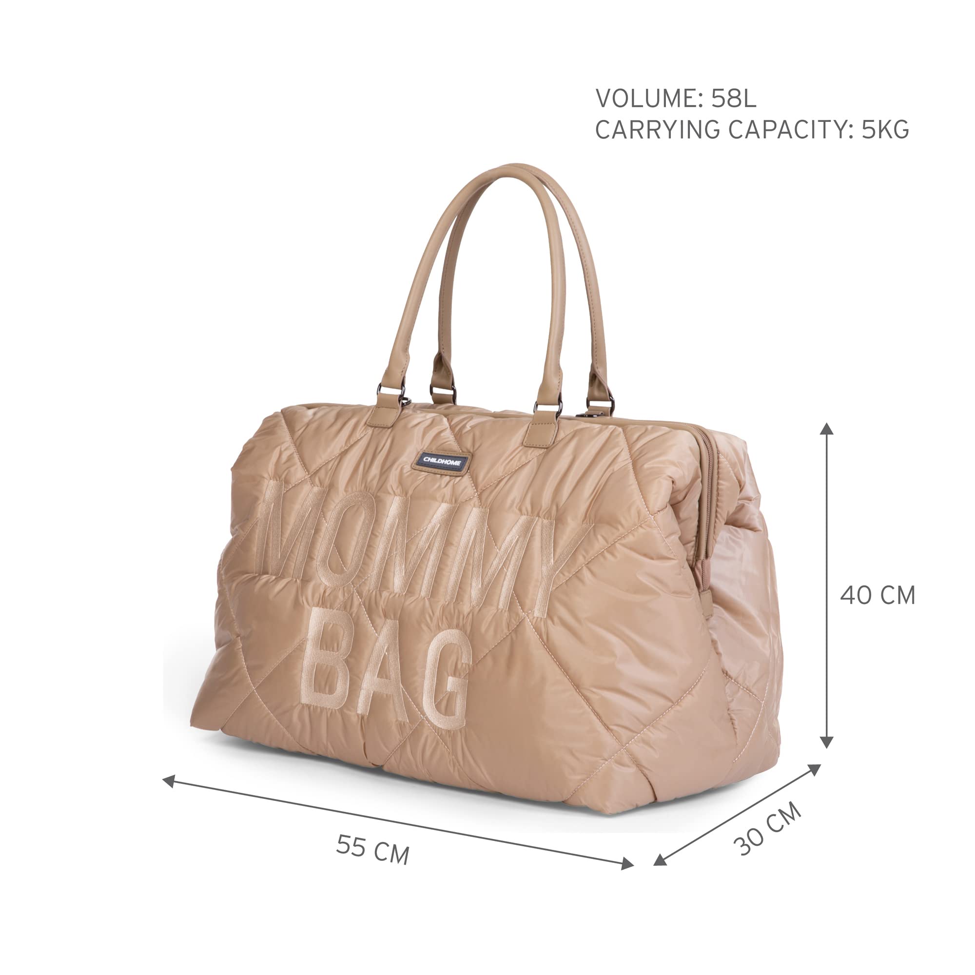 CHILDHOME Mommy Bag Wickeltasche große Kapazität verstellbarer Schultergurt Thermotasche