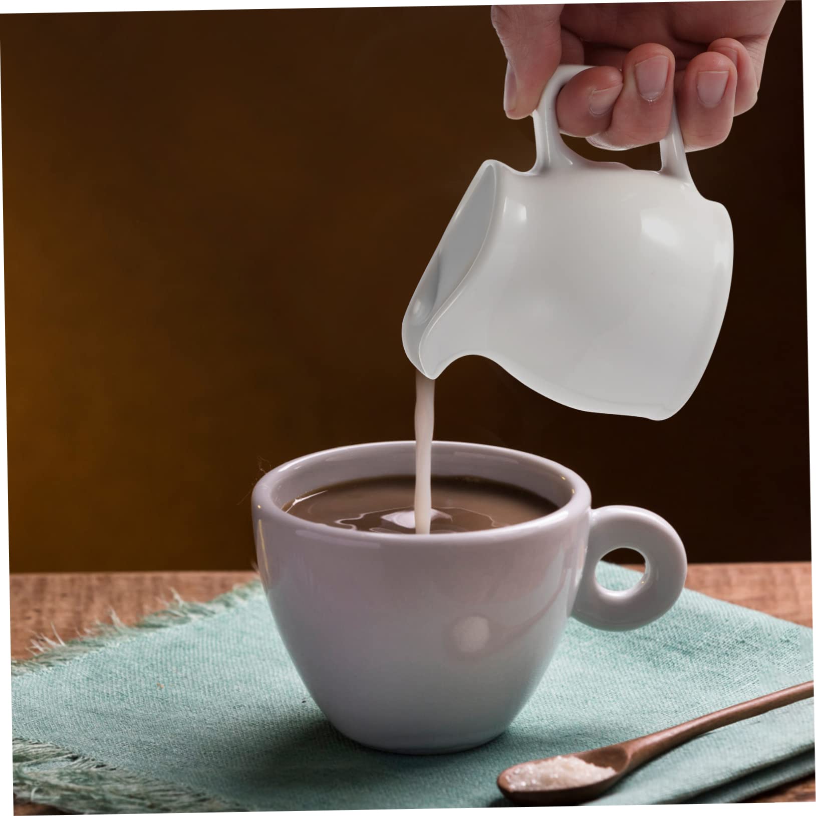 Unomor Professional Coffee Frothing Cup 's Ceramic Cup for Making Latte Cappuccino Kitchen Tool