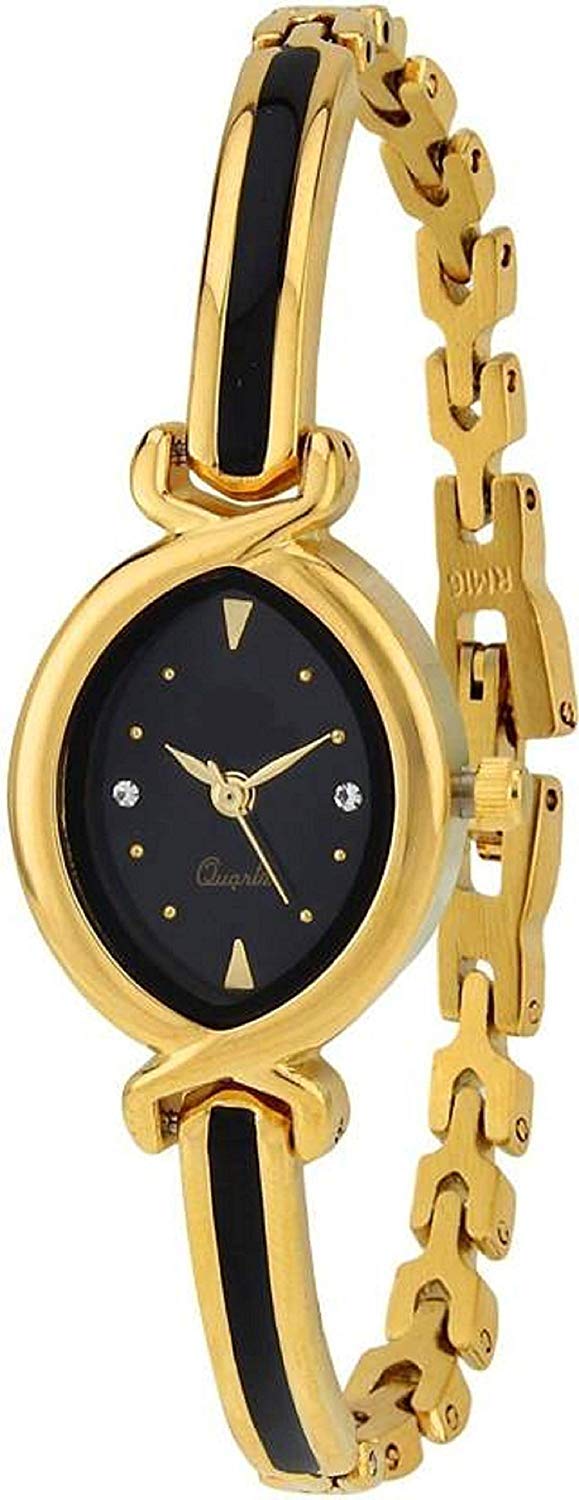 SS Collection Gold Bangle Analogue Black Dial Womens Watch WD9TF (B07KV1995N) Amazon Price History, Amazon Price Tracker