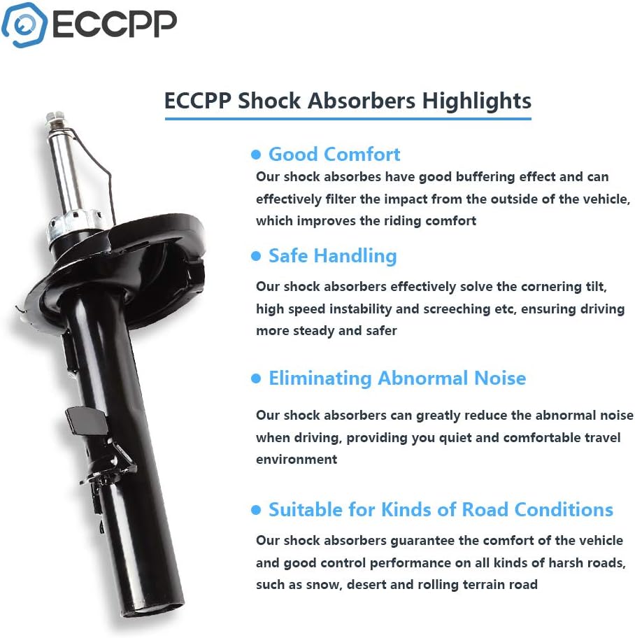 Shocks and Struts,ECCPP Front Shock Absorbers Strut Kits Compatible with 2013-2017 for Ford C-Max,2012-2013 for Ford Focus 72522 72522 72523 72523