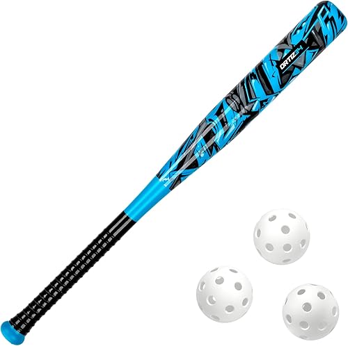 Juego de bate y pelota – Juego de bate y pelota de plástico de grafiti – David Ortiz juego de béisbol para el patio trasero para jóvenes, niños,