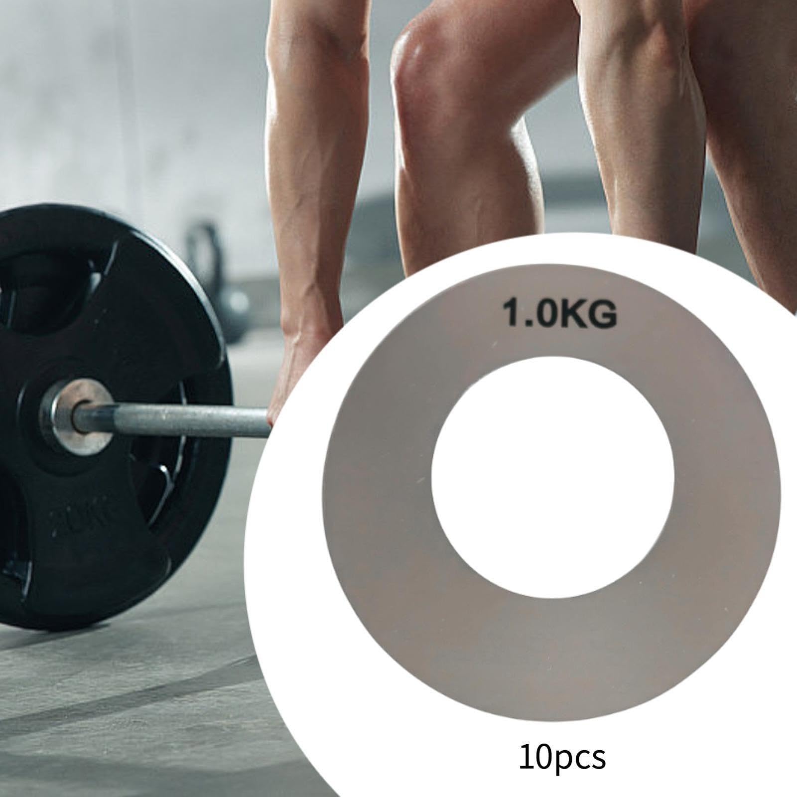 kowaku 10 Pieces Micro Weight Plate Stickers Weight Identification Labels Weightlifting Fitness Lightweight Practical Aluminum Foil, 1.0 Kg