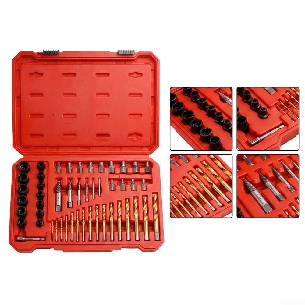 Set Estrattori Viti 49 Acciaio per Bulloni Rotti Set Estrattori