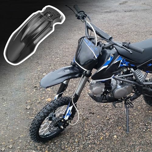 Image of Plastic Motorcycle Front Wheel Mudguard Fender Protector Compatible for CRF50 Style 100-125CC Pit Trail Dirt Bike (1 Pack, Black)