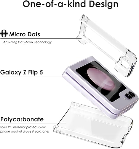 Miniatura 5 de Para Samsung Galaxy Z Flip 5 Caso, Cubierta De Teléfono Zflip5 A Prueba De Golpes, Fundas Protectoras Delgadas Delgadas Para Flip5 5G Teléfono -