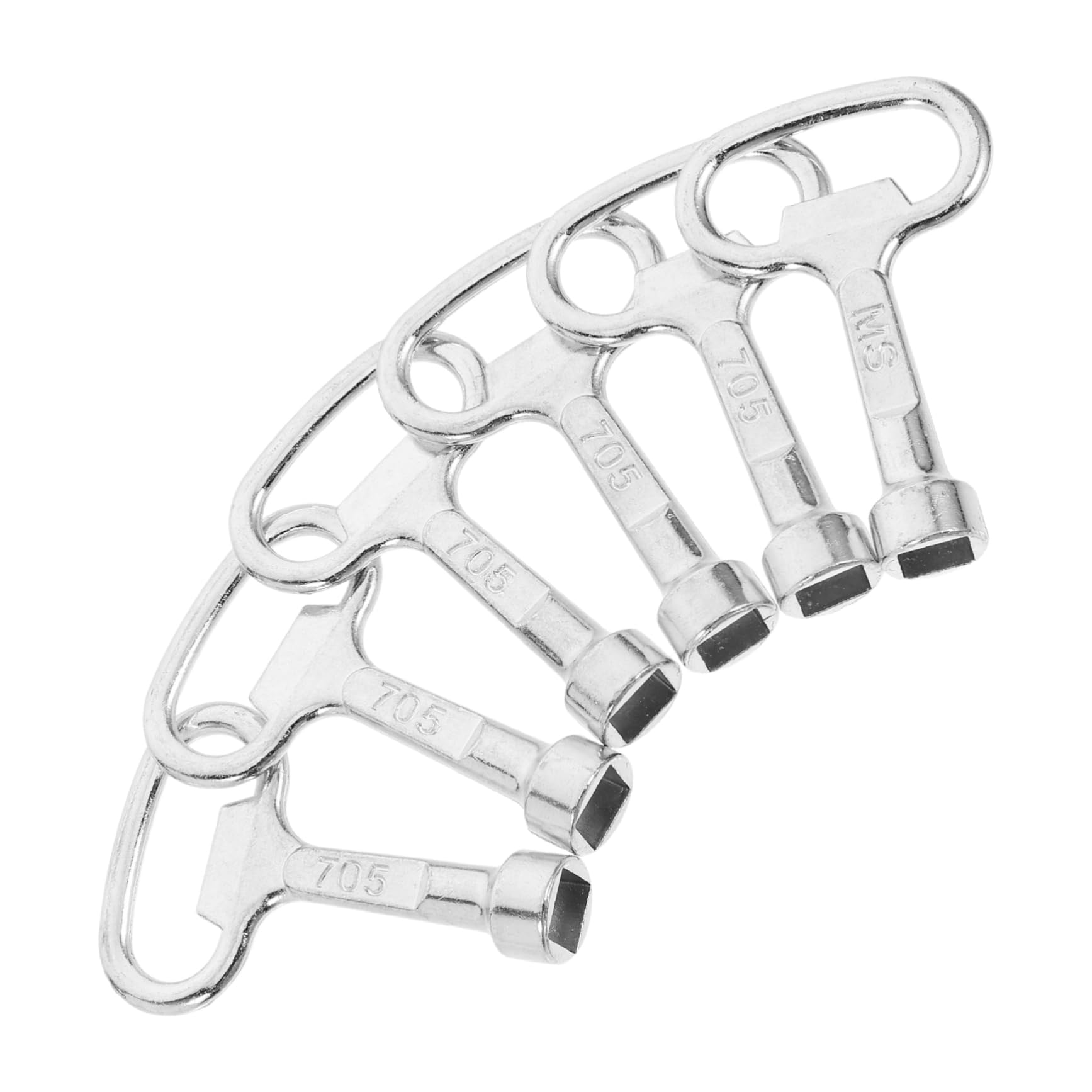 KOMBIUDA 6Pcs Square Key for Trash Bins Keys for Outdoor Waste Containers Compatible with Community Trash Bins Silver Finish