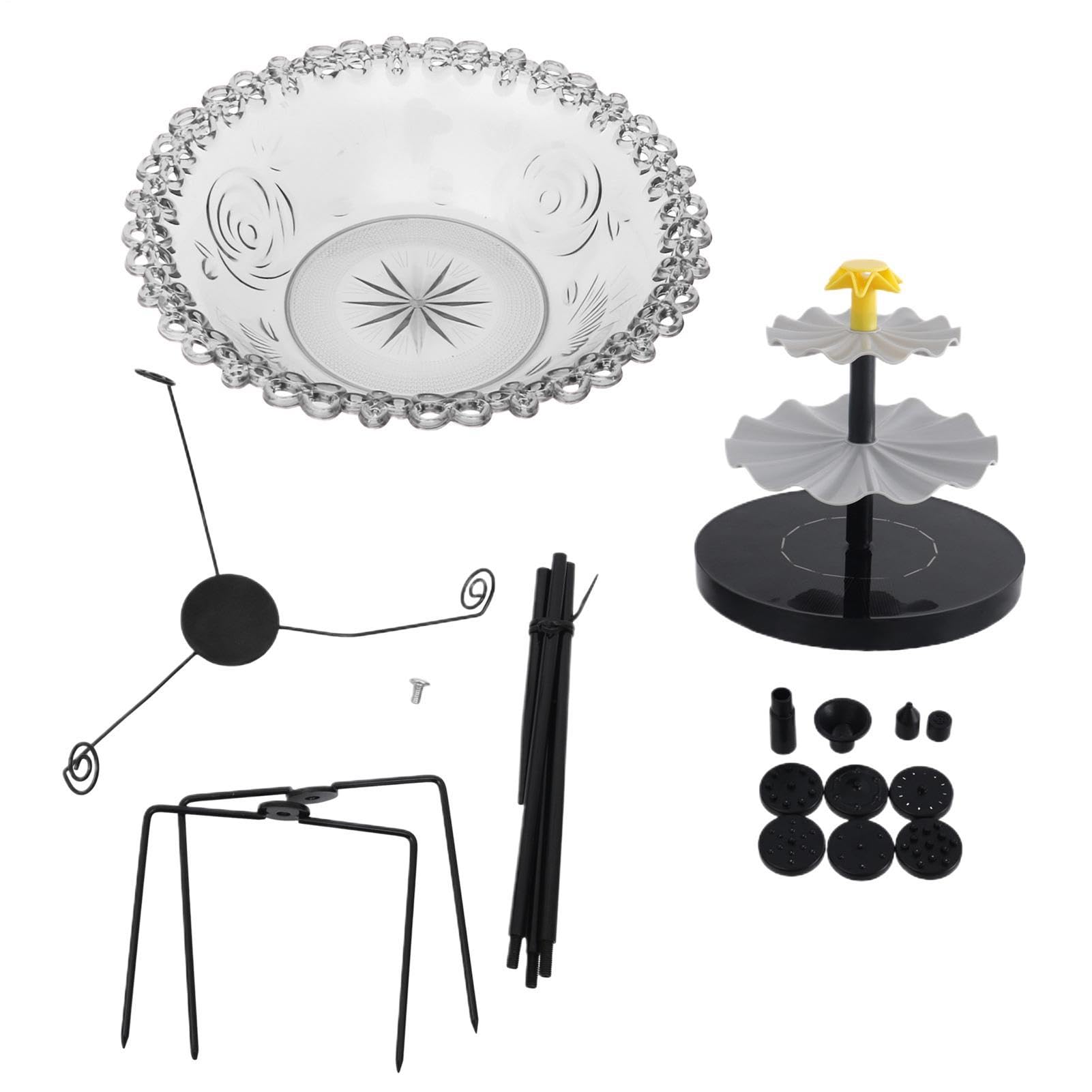 Fontana per Uccelli ad Energia Solare Alimentatore | Contenitore per Cibo per Passeri per proprietari di case amanti della natura giardino posteriore cortile terrazza balcone