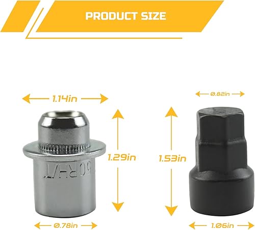 Miniatura 5 de Cerraduras de rueda antirrobo juego de tuercas de bloqueo M12 X 1.5 se adapta a Toyota Prius Camry Tacoma Corolla RAV4 IS350 ES350 RX350 GS350