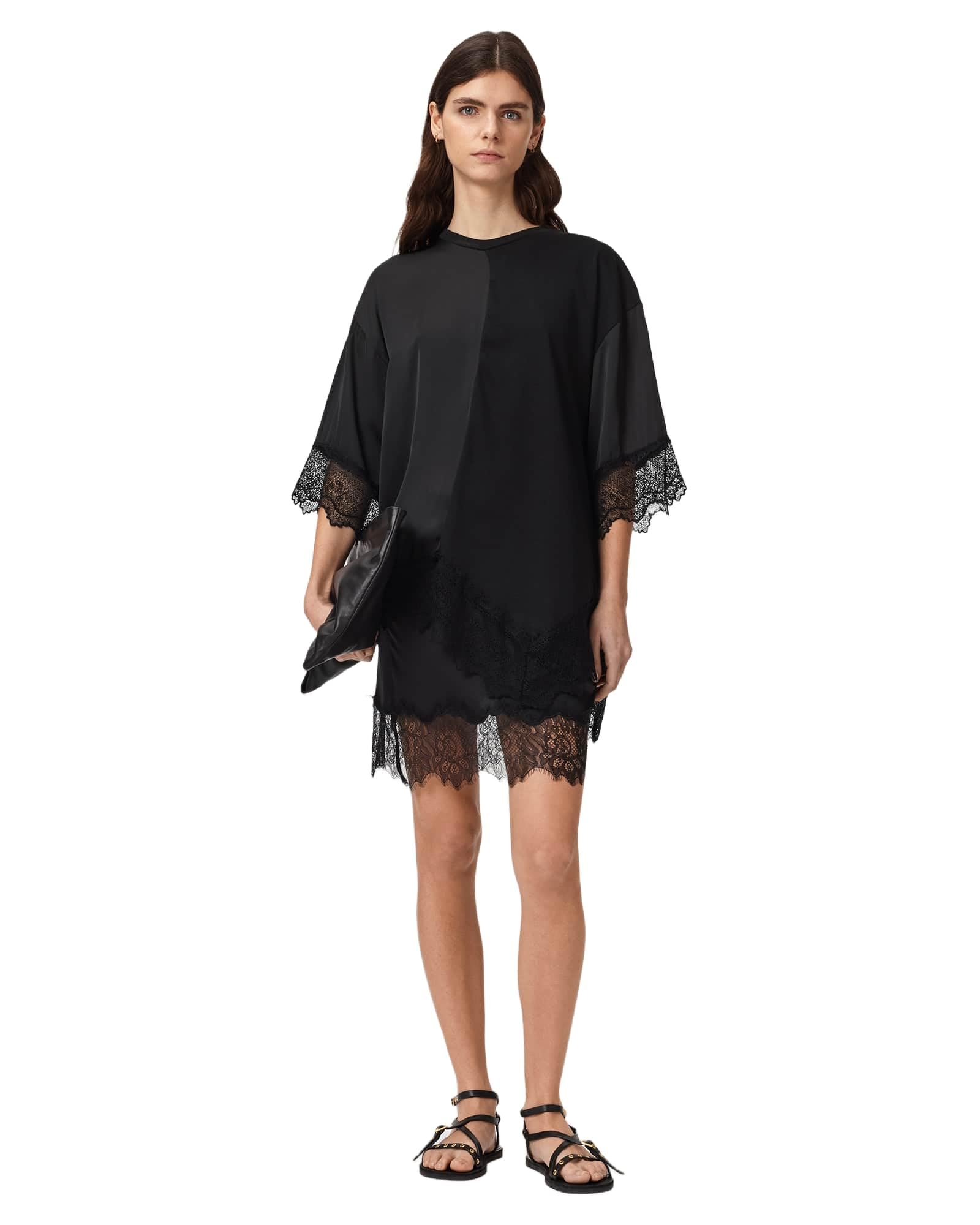 Allsaints Lenny Lace Tee Parte Superiore Donna