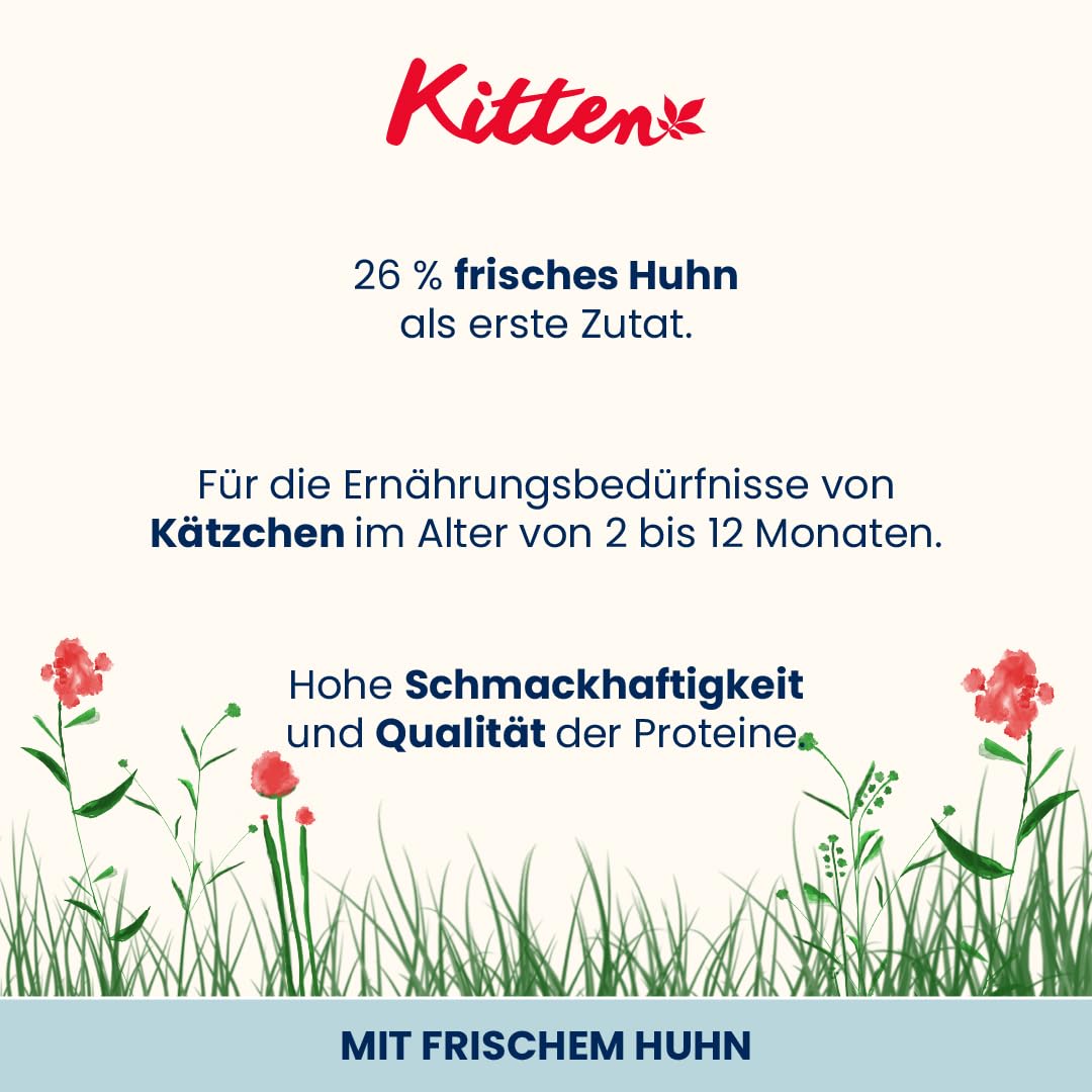 Almo Nature Kitten - Trockenfutter für Kätzchen mit Frischem Huhn - Für EIN Ausgewogenes Wachstum von 2 bis 12 Monaten, Geeignet für Trächtigkeit und Stillzeit - 12kg Beutel