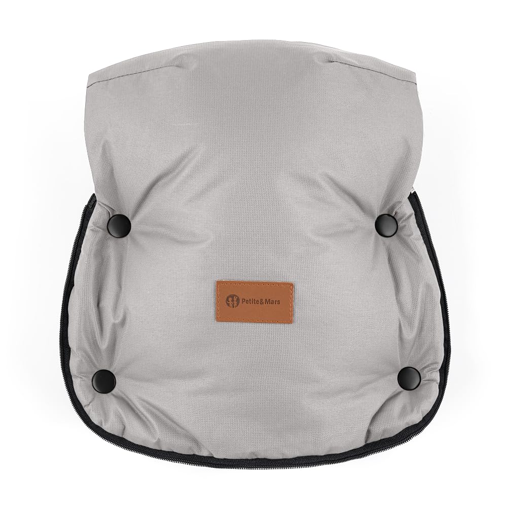Petite&Mars Sacco nanna per passeggino Fusak 4v1 Arctic * Sacco nanna invernale per passeggino, passeggino e seggiolino auto * Warrm * Impermeabile * Antivento, Set doccia champagne, 78/110x48cm,