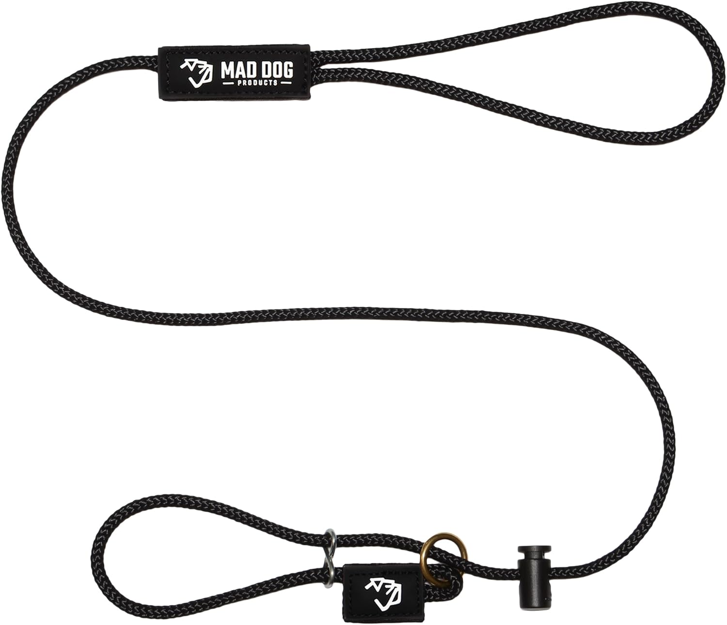 Mad Dog Products Easy Leader Dog Leash 1/4" x 6' Black Premium Rope - Made in USA