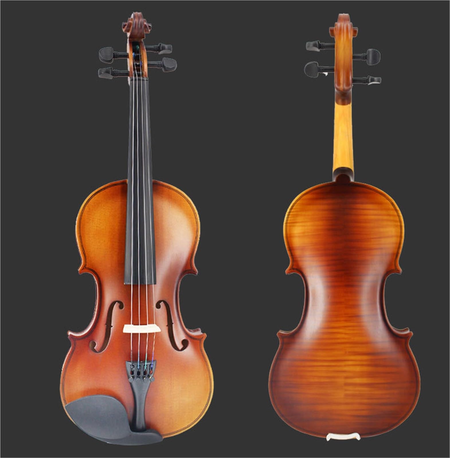 Violino Da Pratica Per Principianti Lucido In Legno Massello Fatto A Mano Popolare Rosa(1/4)