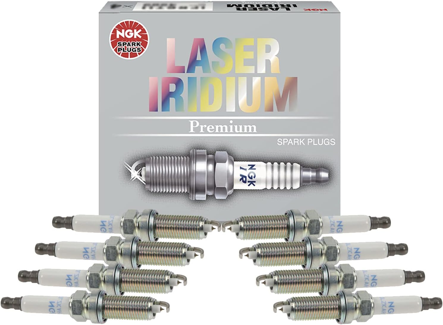 NGK Set 8 Laser Iridium Spark Plugs For W164 W204 W211 W219 W221 R230 C209 C216