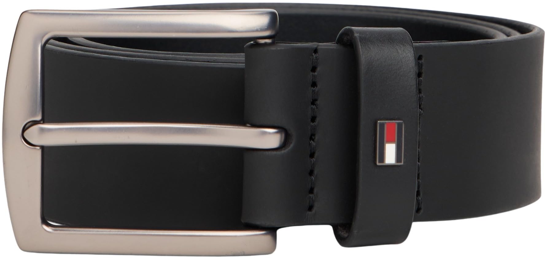 Tommy Hilfiger Herren Gürtel Denton 4,0 cm Ledergürtel, Schwarz (Black), 80 cm – Ansicht 2