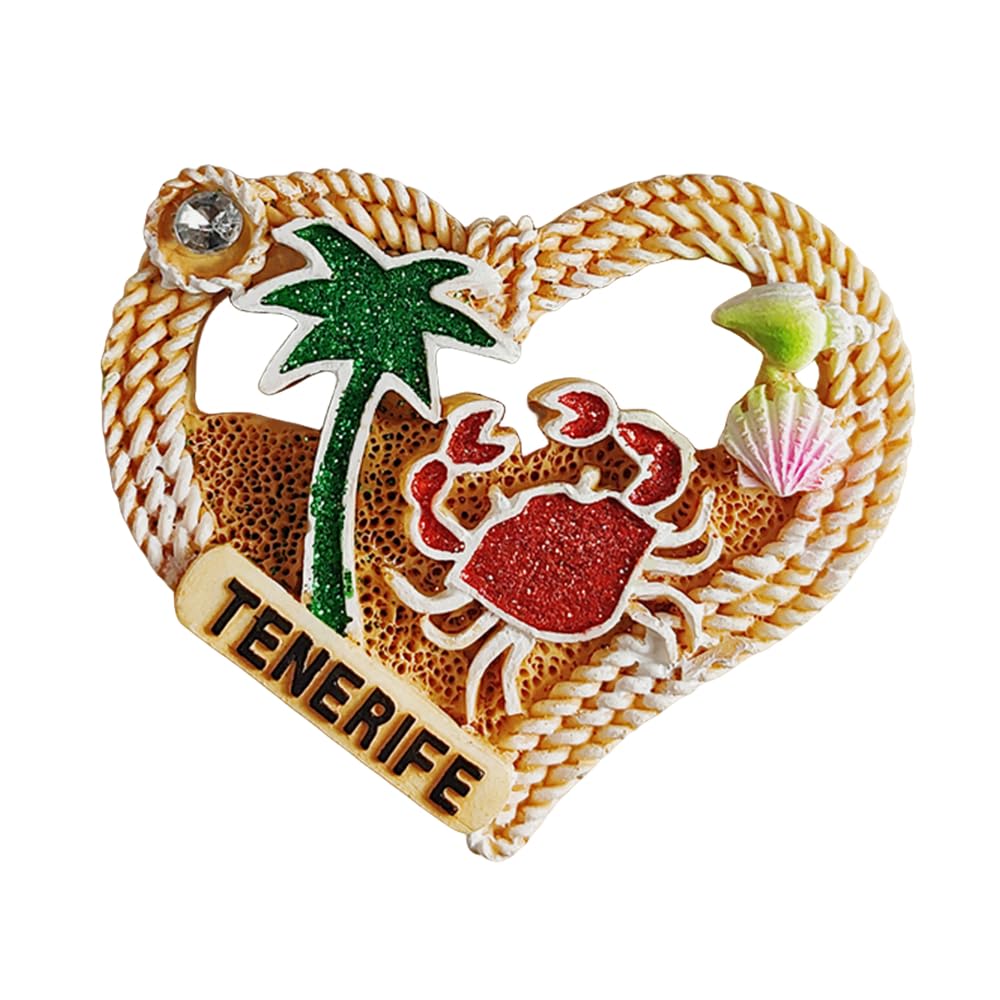 MUYU Craft 3D Tenerife Spain Fridge Magnet Travel Souvenir Refrigerator Decoration Resin Hand Painted Craft Collection