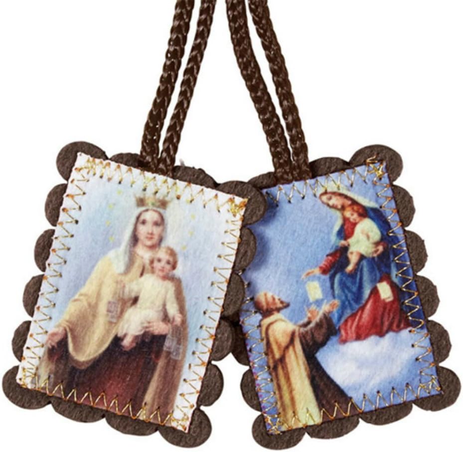 St Simon and Our Lady of Mount Carmel Wool Scapular - Large