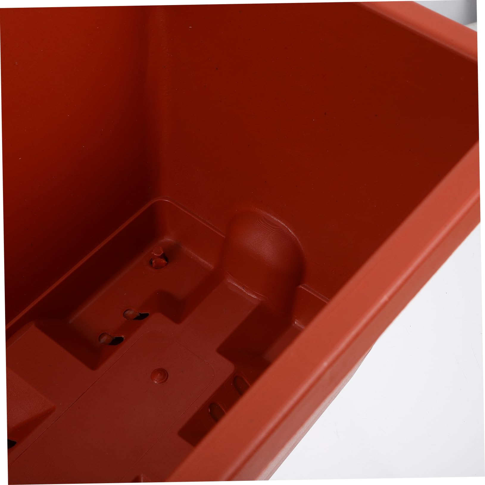 HANABASS 6pezzi Vasi in Plastica Rettangolari Rossi Per Piante Grandi Bonsai e Orto Da Interno Ed Esterno Profondi Traspiranti e Resistenti Per Balcone e Ufficio