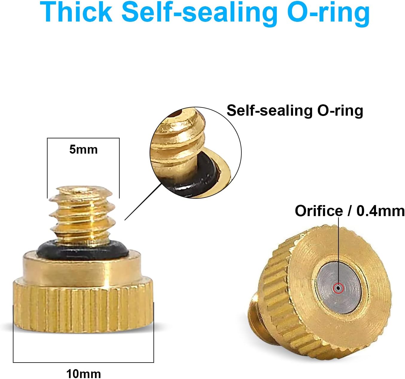 Outdoor Misters System for Outside Patio, 65FT Misting Hose + 20pcs Brass Nozzles. Mister Cooling System. Water Mist Hose for Backyard, Garden, Umbrella, Canopy, Pool, Gazebo. Kid Trampoline Sprinkler