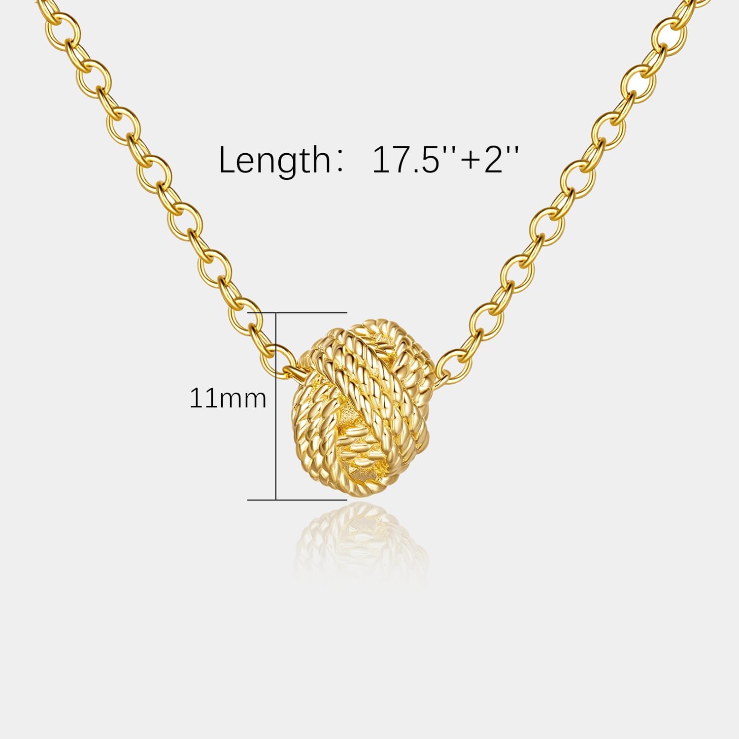 Gold Necklace for Women 14K Gold Necklaces for Women Interlocking Circle Necklace for Womens Refined Cross-Sphere Design Knot Necklaces for Womens