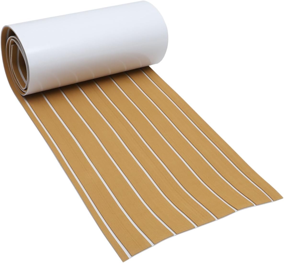 1Roll Eva Faux Decking Sheet Non Slip Boat Flooring Mat Self Adhesive Yacht Flooring Rug Easy Installation Soft Odorless for Use
