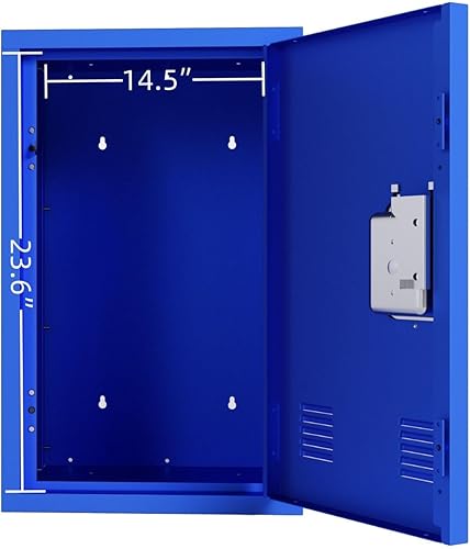 Miniatura 4 de Gabinete de almacenamiento de acero de un solo nivel, organizador de gabinete pequeño de 24 pulgadas de alto para escuela, oficina, hogar y garaje