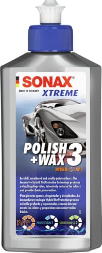 SONAX XTREME Polish+Wax 3 Hybrid NPT (250 ml) pulimento y cera para pinturas mate, desgastadas y no cuidadas | N.° 02021000-544