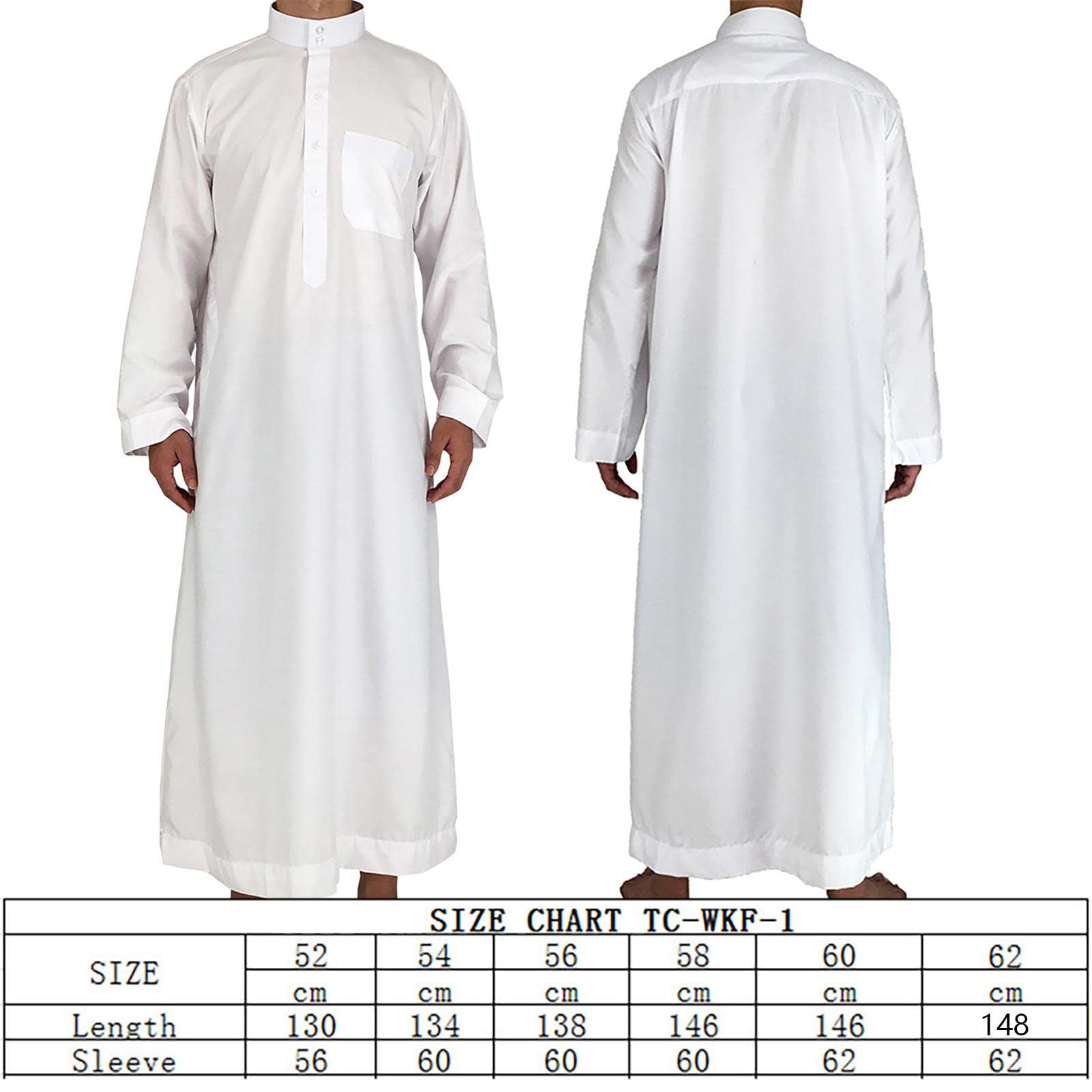 Robe Caftan Homme Musulman - Longue, En Coton, Avec Capuche Et Manches Longues (vêtement De Prière, Style Arabe)