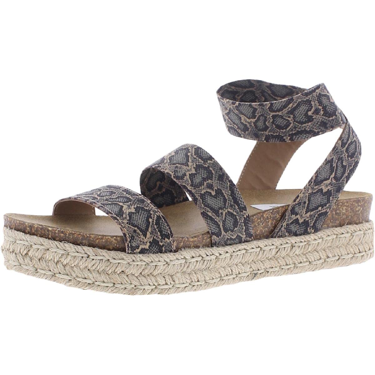 Sandalias de cuña Kimmie para mujer, tipo alpargata, negro, 6