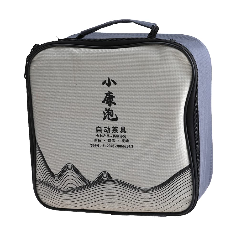 lachineuse – Juego de té japonés con gato Kawaii – con tetera, 4 tazas de porcelana, bandeja y bolsa de transporte – Idea de regalo japonés lindo – Vajilla asiática
