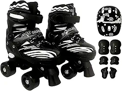 Patins Infantil Roller Ajustável 4 Rodas Rodinha Proteção