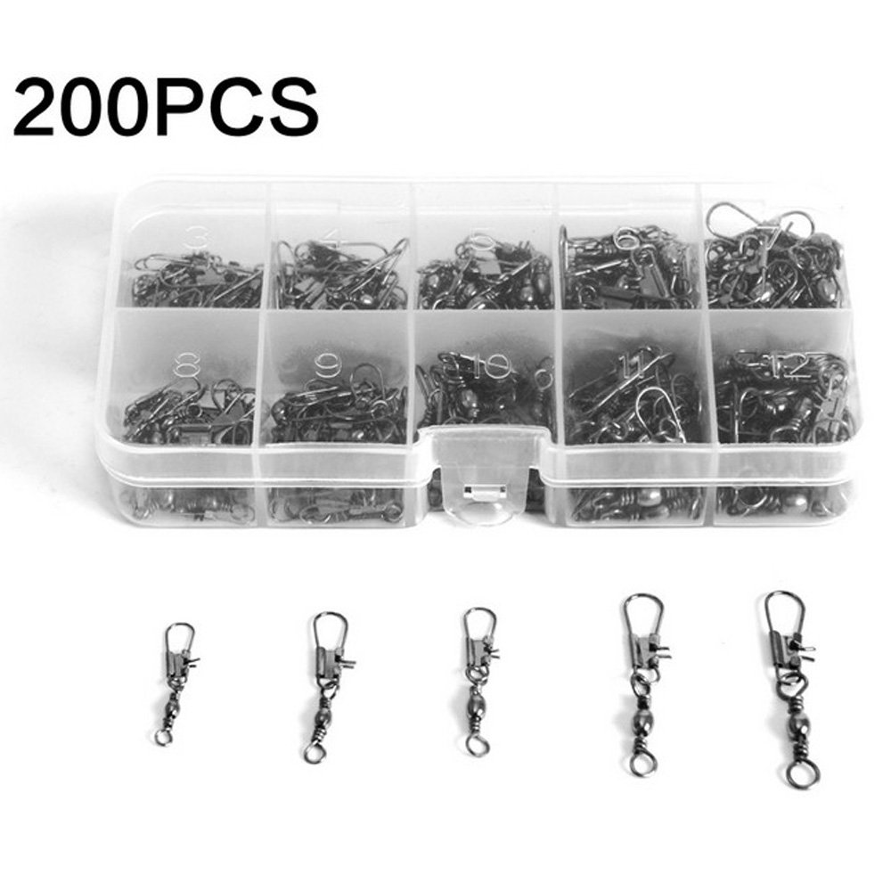 100 Girelle Da Pesca A 3 Vie In Acciaio Inox – 5/0 – Per Acqua Dolce E Salata