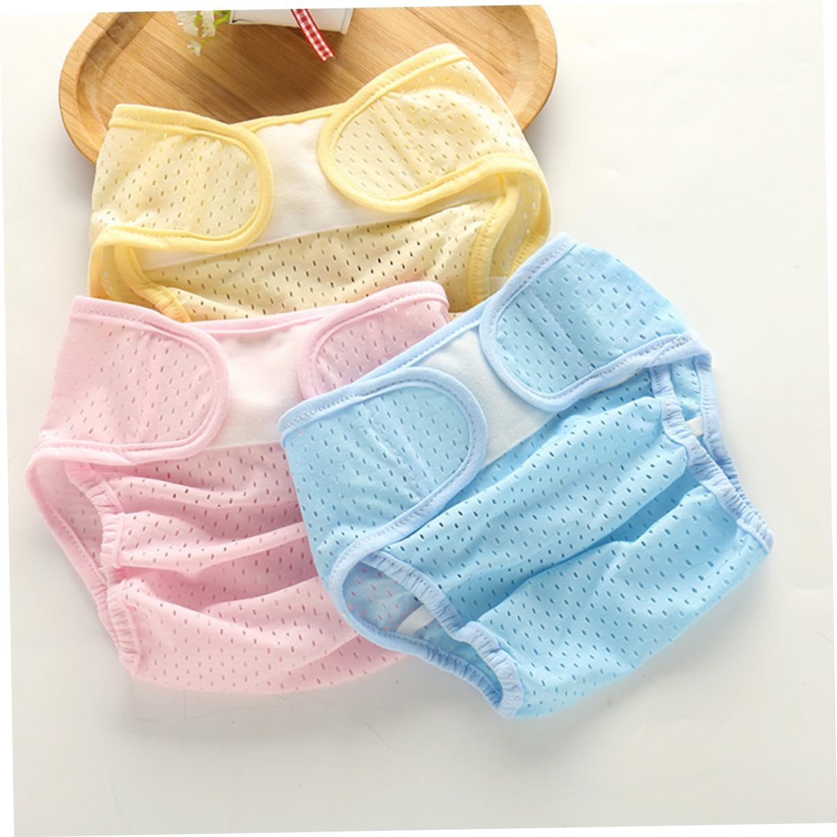 ORFOFE Summer Cool Diapers Newborn Months Ice Silk Mesh Breathable Stretchable Diaper Cover Comfortable Reusable