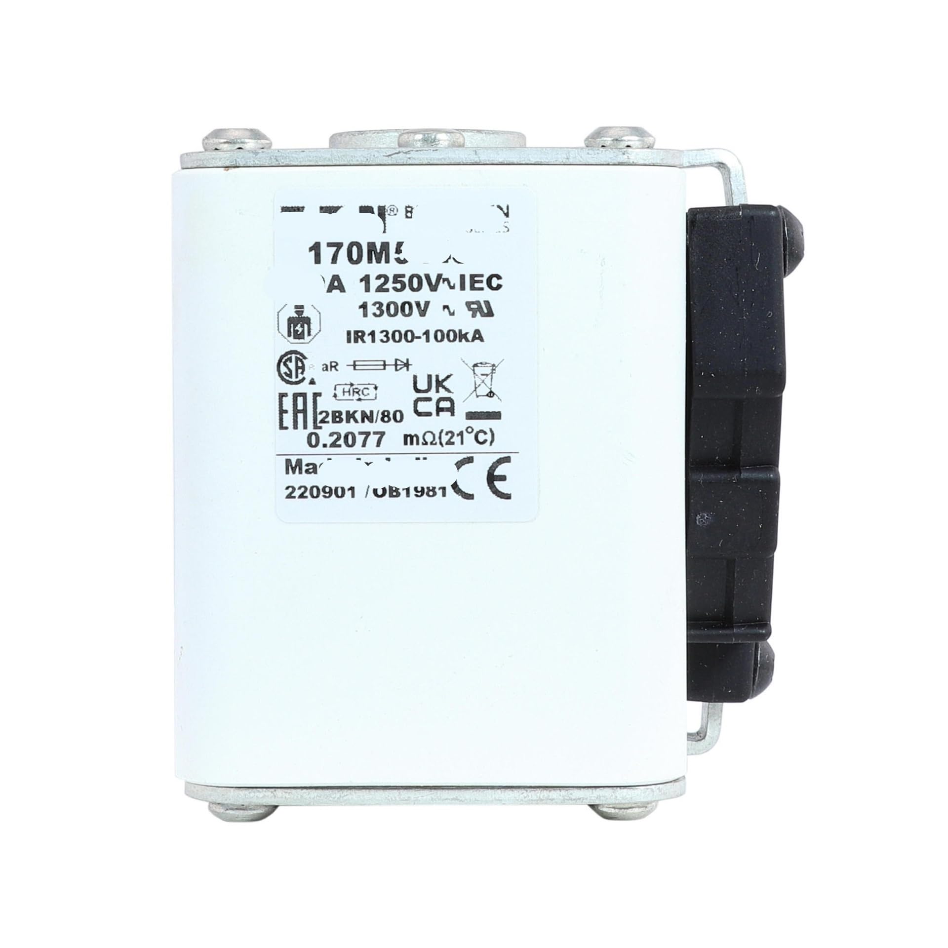 Fusible 170M5442 cube européen pour type d'installation à extrémité plate