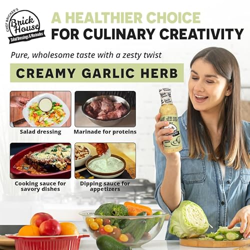 image for Creamy Garlic Herb Vinaigrette Dressing, Keto-Friendly Creamy Garlic S