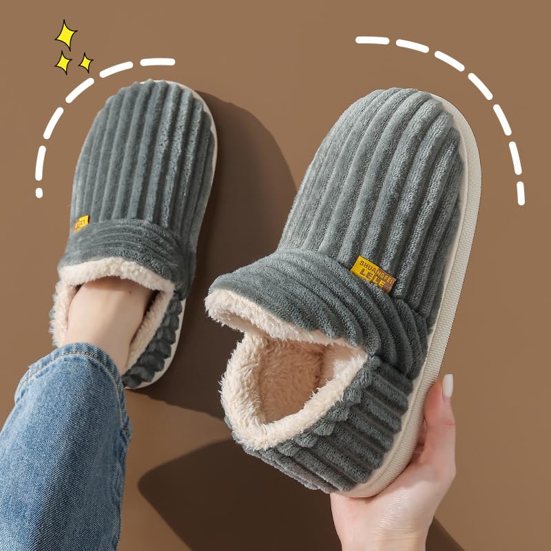 Unisex Ankle Bootie Slipper Fleece Lined Memory Foam Indoor and Outdoor Warm and Comfortable Shoes Anti Slip Cloud Slippers3