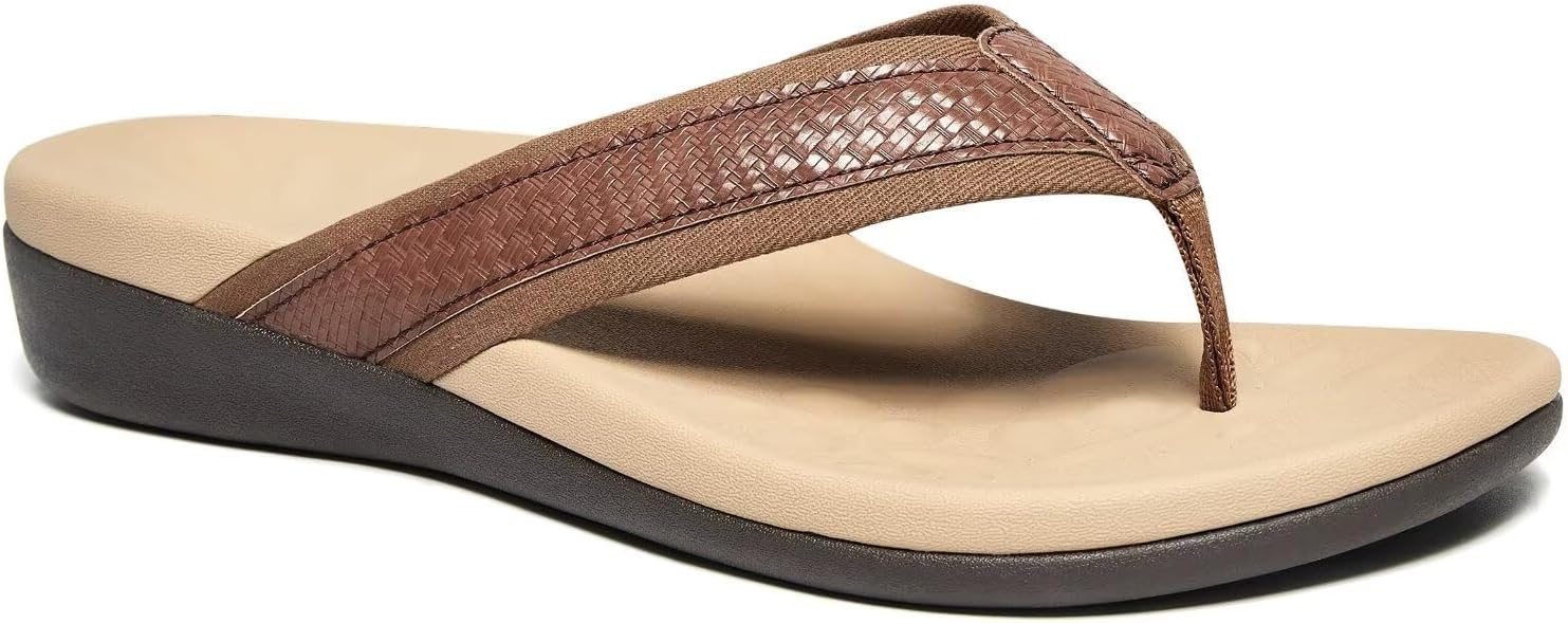 - Womens Orthotic Flip Flops, Plantar Fasciitis Sandals for Flat Feet with Arch Support Thong Style Flip Flops, Comfortable Walking Sandals for Beach, Vacation