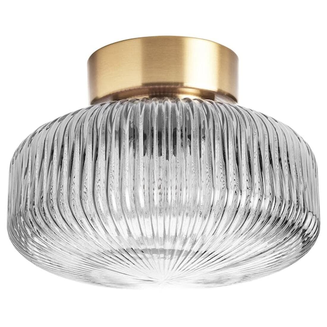 Ikea SOLKLINT Ceiling lamp, Brass/Grey Clear glass27 cm-image-47
