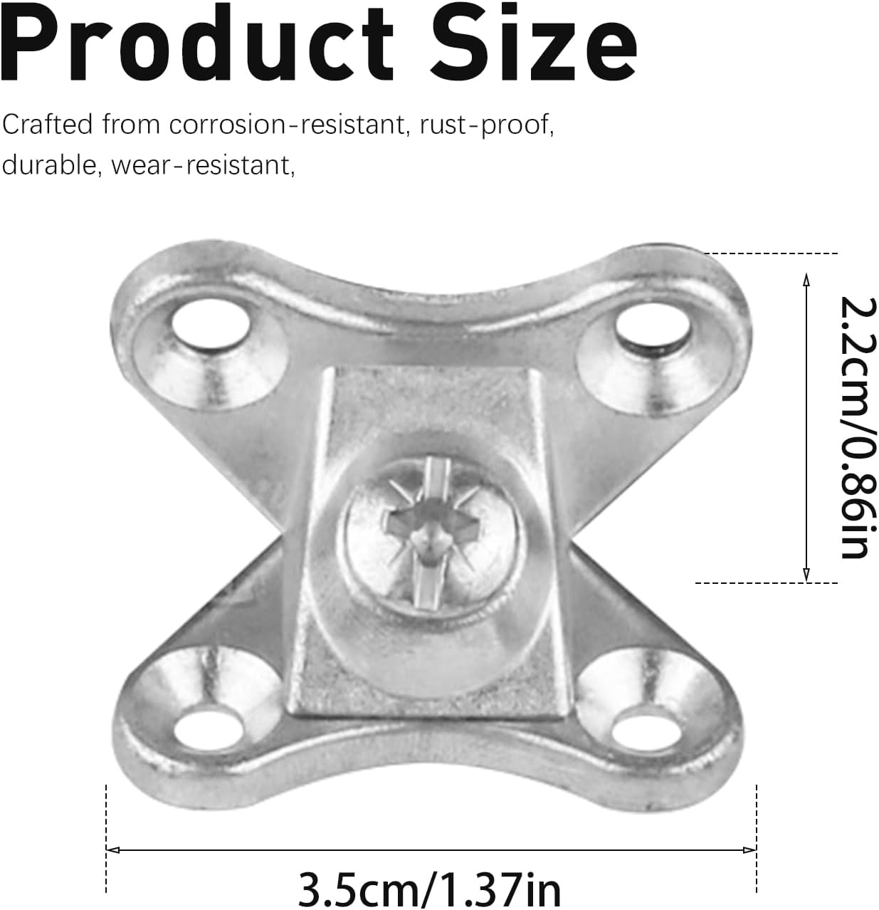 EATAKWARD 16 PCS Detachable Corner Brace Zinc Alloy Support Connector Bracket (Silver)