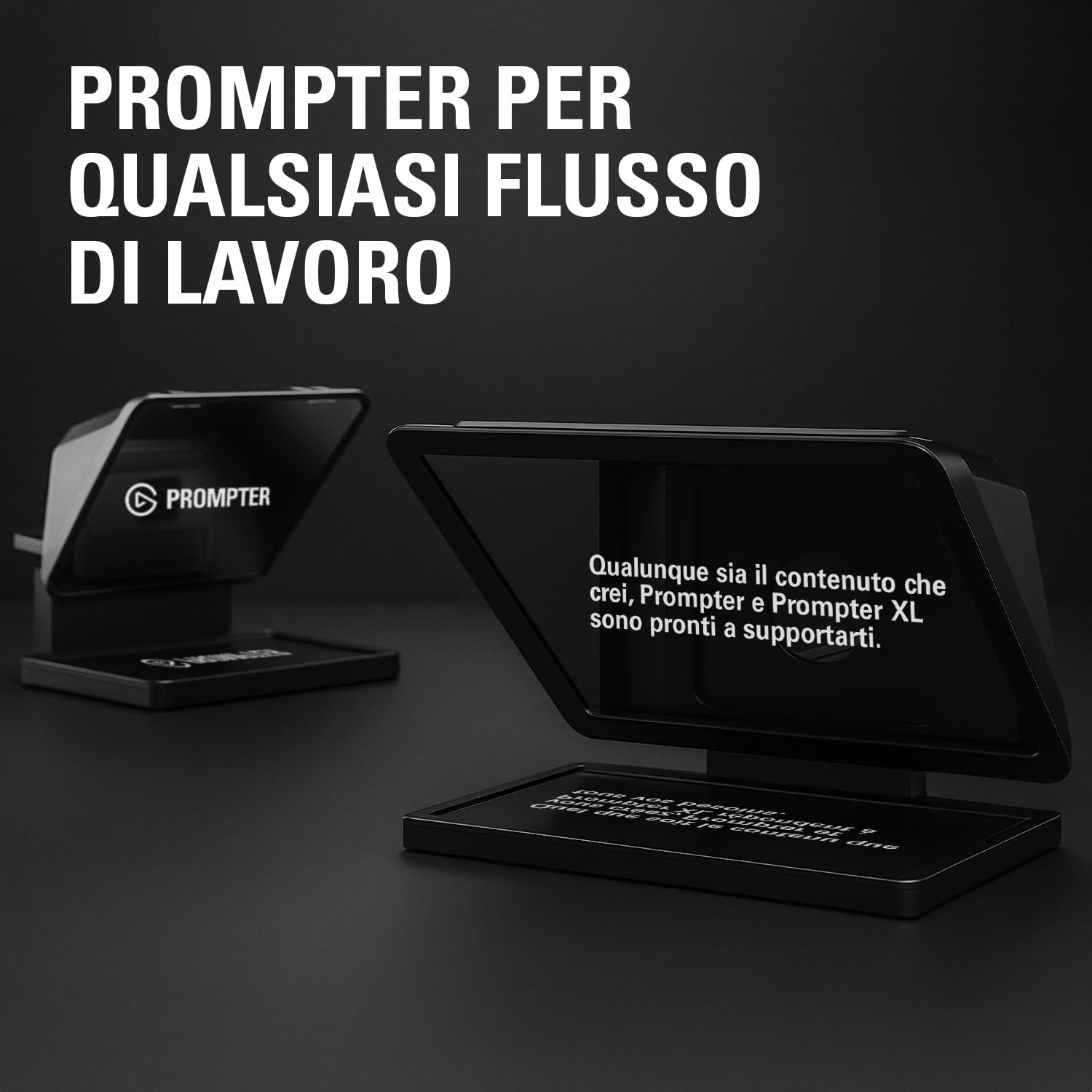 Elgato Prompter XL - Teleprompter full-size con display rimovibile, monitor per videoconferenze, per fotocamere DSLR, mirrorless e da studio, configurazione con un solo cavo – USB-C 3.2 per PC e Mac