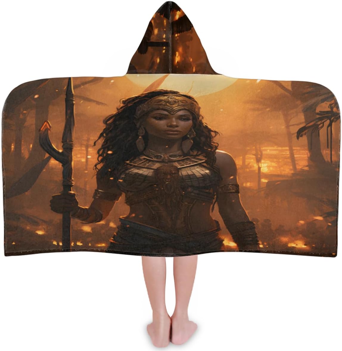 Pardick Kids Bath Towel Ethnic Women Beach Towel with Hood Pool Cover Up for Girls Boys Soft Absorbent Hooded Bath Towel Toddler Towels for Beach, Pool