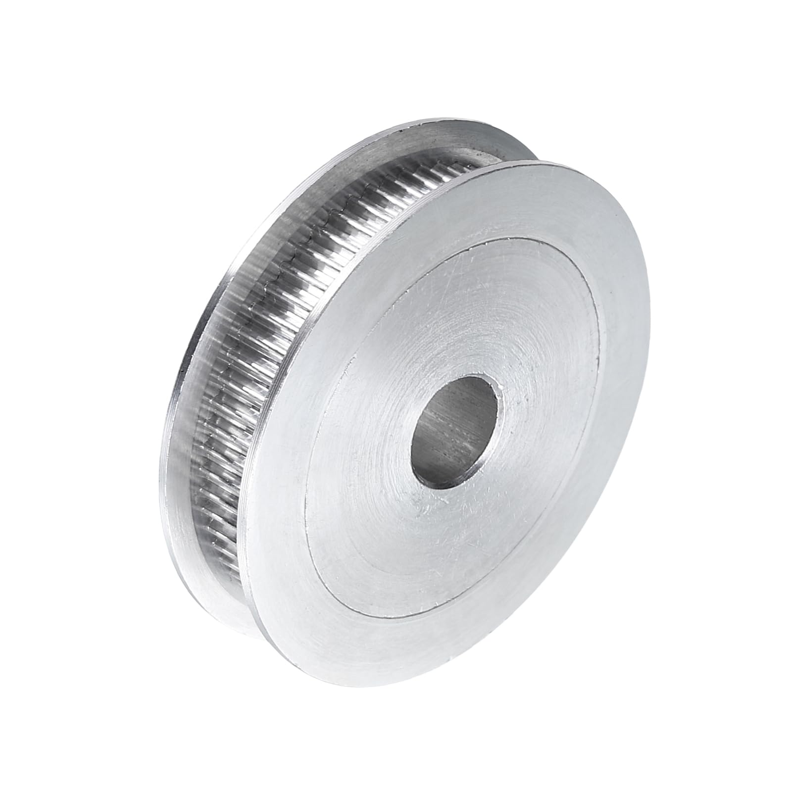 80 Teeth 20mm Bore Timing Pulley, Aluminium Synchronous Wheel Silver With M5 Screw For 3D Printer Belt