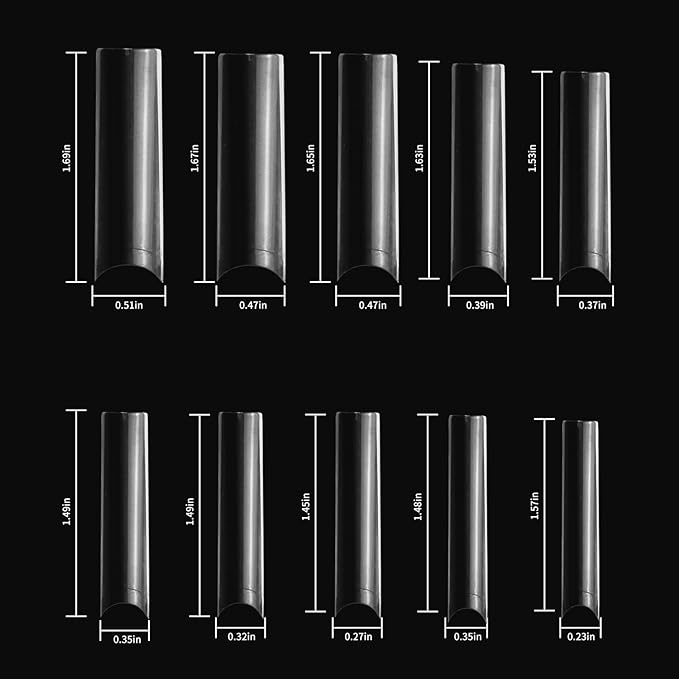 XXL Square Nail Tips: 500pcs Clear Acrylic Fake Nails for Salon & DIY