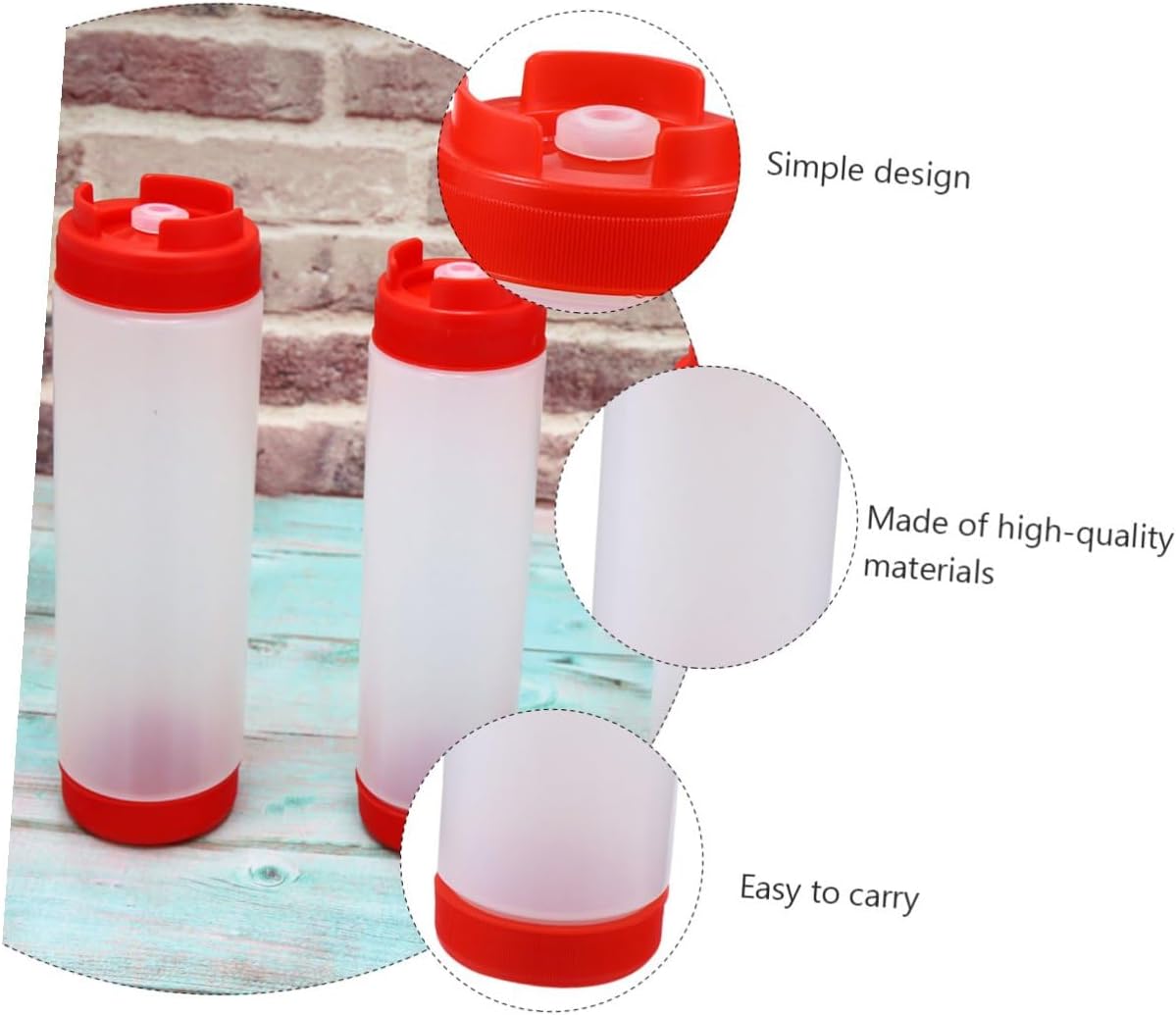 Two-headed 20oz Squeeze Sauce Bottles Plastic Condiment Dispensers Ketchup Mustard Storage for Kitchen and Dining image 3