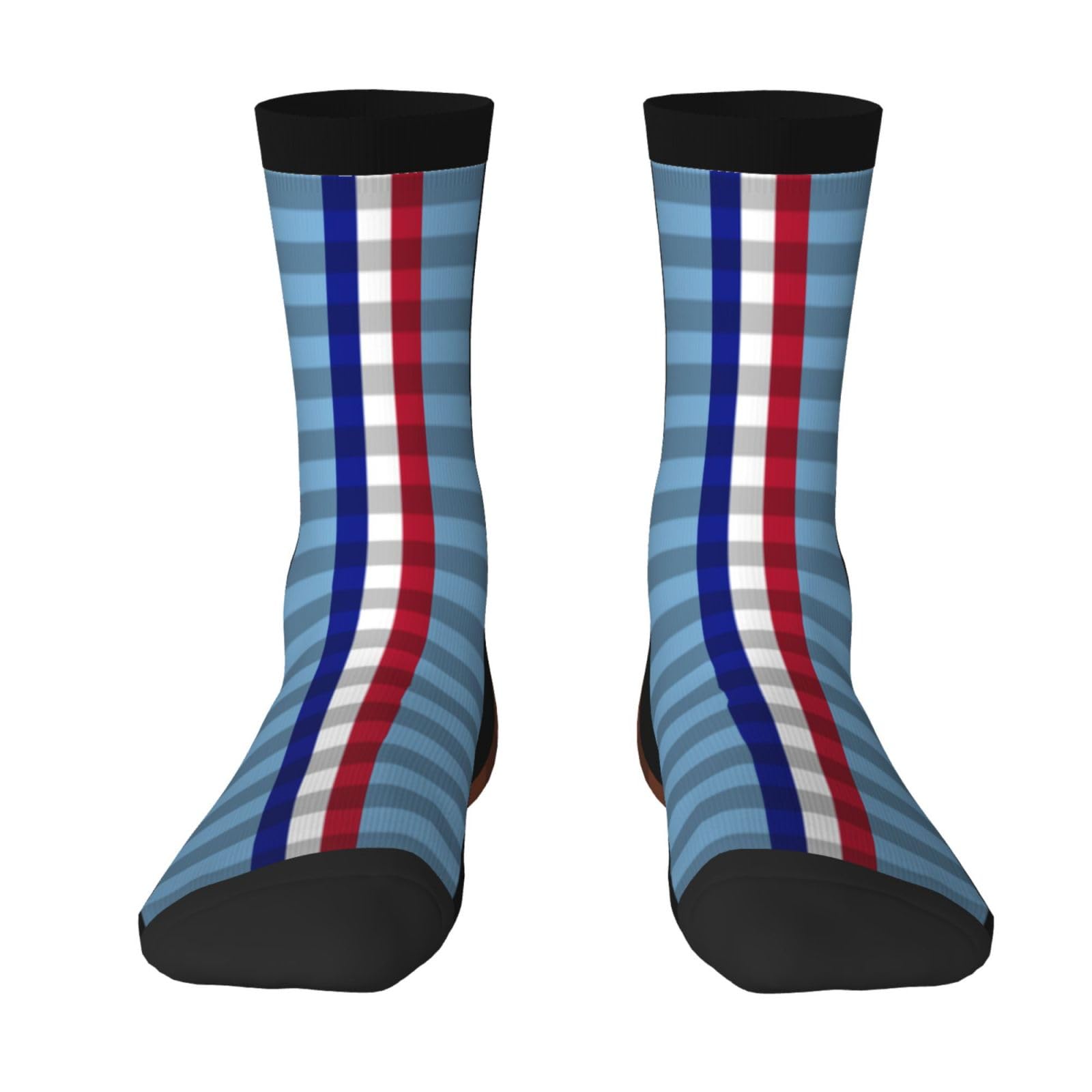 SIYTUAU Armed Forces Expeditionary Medal Ribbon Socks For Women Men Cushion Athletic Crew Socks Casual Wicking Socks