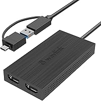 Vista 1 de WAVLINK Adaptador HDMI dual/4K (3840 x 2160 @ 30Hz) Salida de pantalla/1 puerto de salida HDMI compatible con 4K