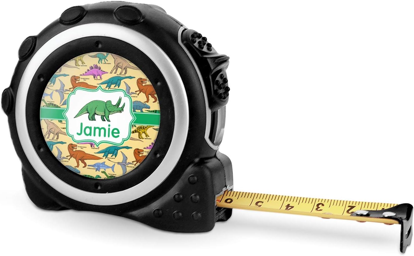 RNK Shops Personalized Dinosaurs Tape Measure - 16 Ft (25 Ft Available) - Dual-Scale - Lock Feature - Model 342002
